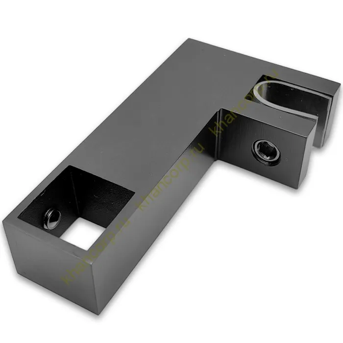 Держатель стекла FDC-55 сквозной 15х15 горизонтальный, нержавейка/оружейная сталь