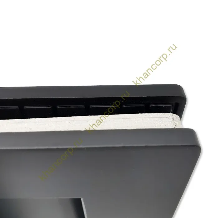 Петля Альфа α FDP-11 стена-стекло с центральным креплением, нержавейка/черный