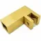 Держатель стекла FDC-61, 15х15 торцевой 90°, нержавейка/брашированное золото