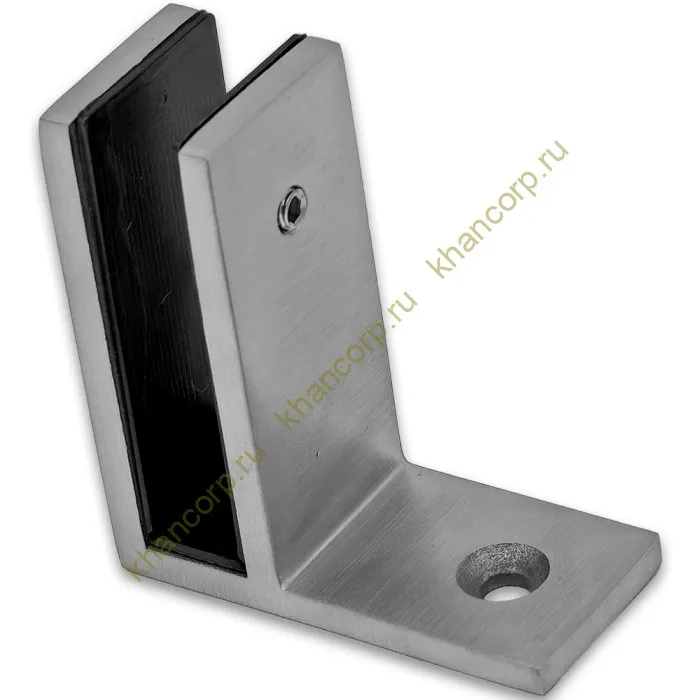Крепление FKK-206, 70х65х30 мм стена-стекло 90°, нержавейка/матовый