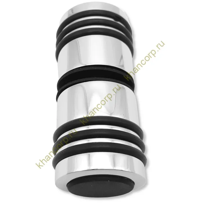 Ручка кноб Йота FDR-141 с одним резиновым торцом, латунь/хром