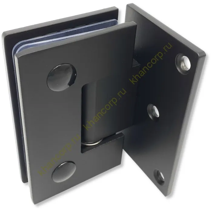 Петля Альфа α FDP-10E стена-стекло с боковым креплением, нержавейка/черный