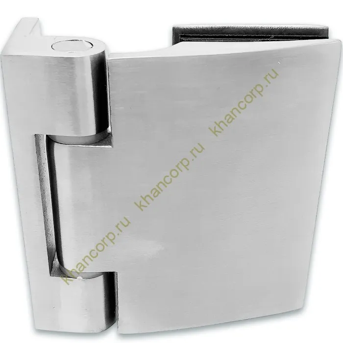 Петля Европа FDP-114 стена-стекло 90° без крышек, нержавейка/матовый