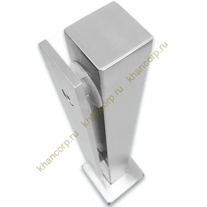 Стойка FOS-07 для стекла напольная 78х400 мм со сверлением, нержавейка/матовый