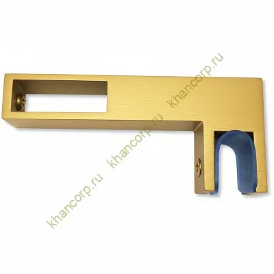 Держатель стекла FDC-35 сквозной 30х10 горизонтальный, нержавейка/брашированное золото