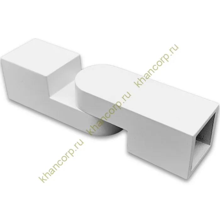 Соединитель FDC-57 трубы 15х15 регулируемый 90°-180°, нержавейка/белый