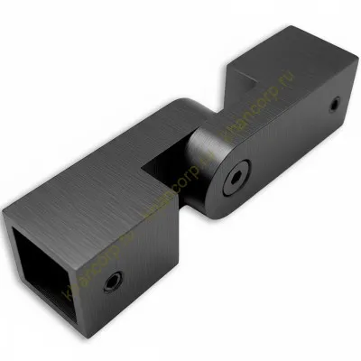 Соединитель FDC-57 трубы 15х15 регулируемый 90°-180°, нержавейка/оружейная сталь