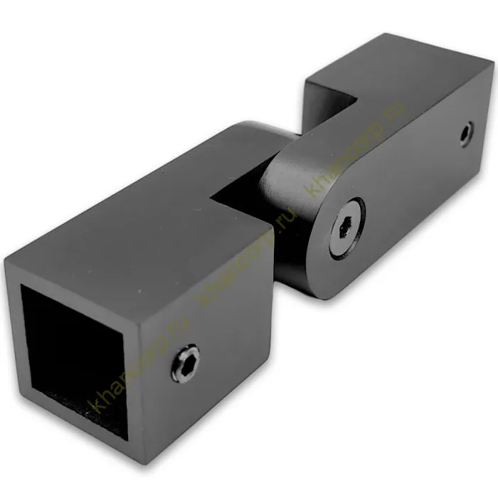 Соединитель FDC-57 трубы 15х15 регулируемый 90°-180°, нержавейка/оружейная сталь