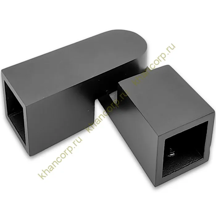 Соединитель FDC-57 трубы 15х15 регулируемый 90°-180°, нержавейка/оружейная сталь