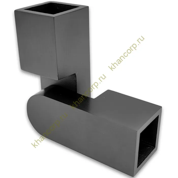 Соединитель FDC-57 трубы 15х15 регулируемый 90°-180°, нержавейка/оружейная сталь