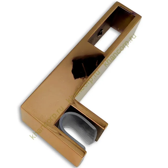 Держатель стекла FDC-35 сквозной 30х10 горизонтальный, нержавейка/розовое золото