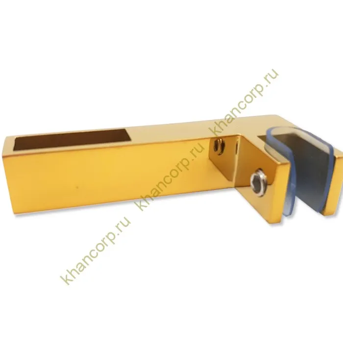 Держатель стекла FDC-35 сквозной 30х10 горизонтальный, нержавейка/золото