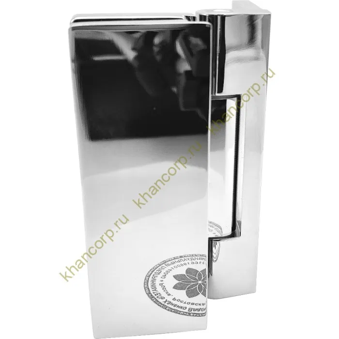 Петля Гера FDP-122 стена-стекло 90˚ открывание внутрь, латунь/хром