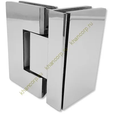 Петля Альфа α FDP-13 стекло-стекло 90˚ нержавейка/полированный