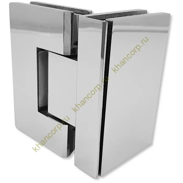 Петля Альфа α FDP-13 стекло-стекло 90˚ нержавейка/полированный