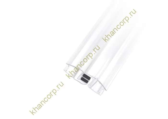 Уплотнитель ПРЕМИУМ магнитный регулируемый прозрачный, белый магнит 2.2 м под стекло 8 мм FDPP-504.8