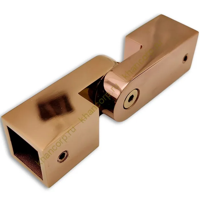 Соединитель FDC-57 трубы 15х15 регулируемый 90°-180°, нержавейка/розовое золото