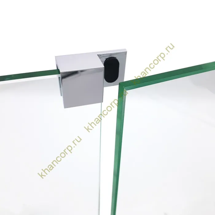 Дверной стопор FDA-05L левый к стеклу 180˚ латунь/хром