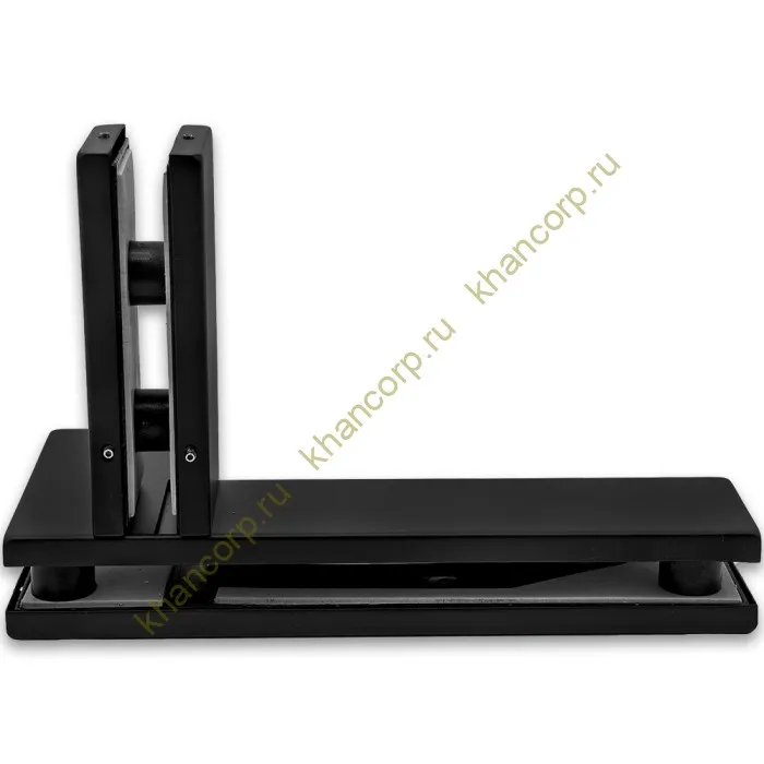 Фитинг угловой FKF-35L с осью и ребром жесткости левосторонний, нержавейка/черный