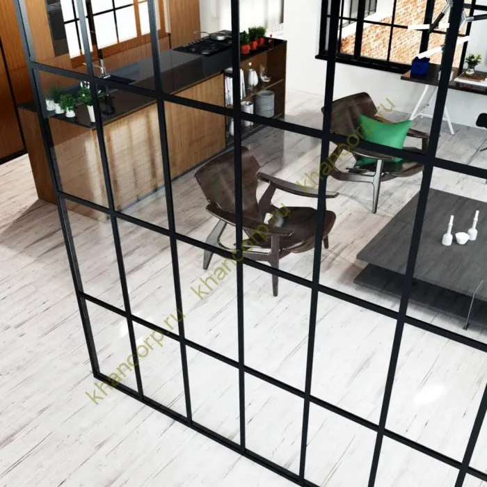 Планка FDPA-79.3 для имитации лофт перегородок 1,7х18х3000 мм самоклеющаяся ,алюминий/черный