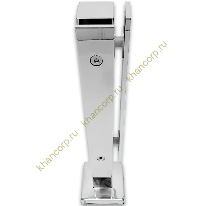 Стойка FOS-08 для стекла угловая напольная 78х400 мм со сверлением, нержавейка/полированный