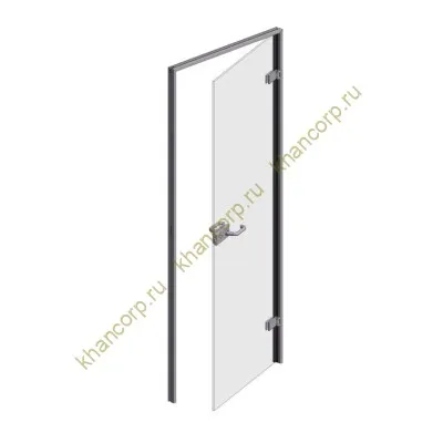 Комплект дверной коробки FDM-62R, для цельностеклянного проема Правый, алюминий/анодированный