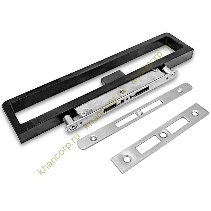 Ручка FDR-301 для стеклянной двери с замком, алюминий/черный