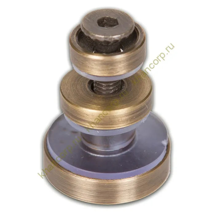 Крепление трека к стеклу FDS-32, нержавейка/бронза