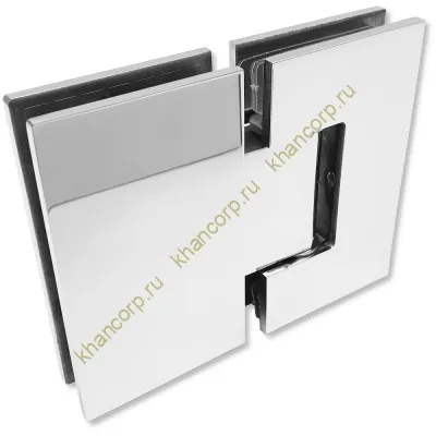 Петля Альфа α FDP-12E стекло-стекло 180˚, нержавейка/полированный