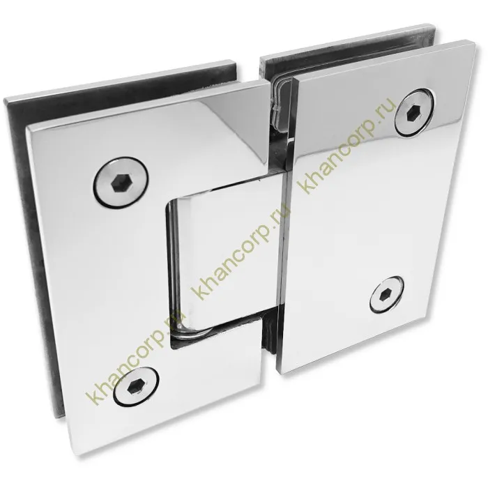 Петля Альфа α FDP-12E стекло-стекло 180˚, нержавейка/полированный