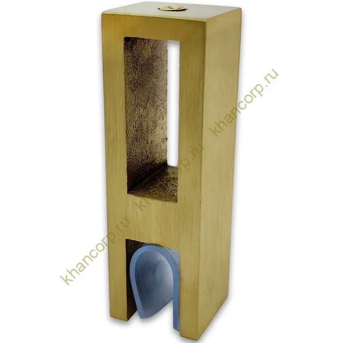 Держатель стекла FDC-31 сквозной 30х10 вертикальный, нержавейка/брашированное золото