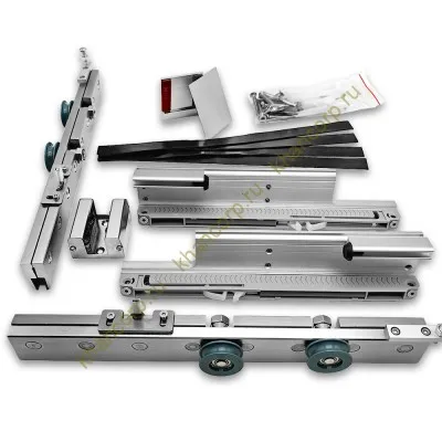 Раздвижная система FDS-16 с треком 2 м для стеклянных дверей, алюминий/матовый