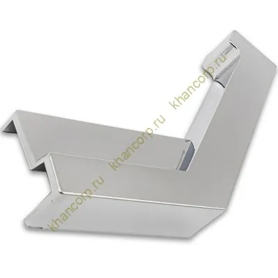 Заглушка FDPA-432R ПРАВАЯ угловая 135° для порога FDPA-43.15, ПВХ/хром