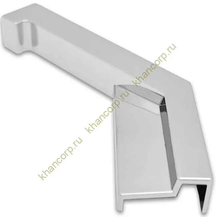 Заглушка FDPA-432R ПРАВАЯ угловая 135° для порога FDPA-43.15, ПВХ/хром