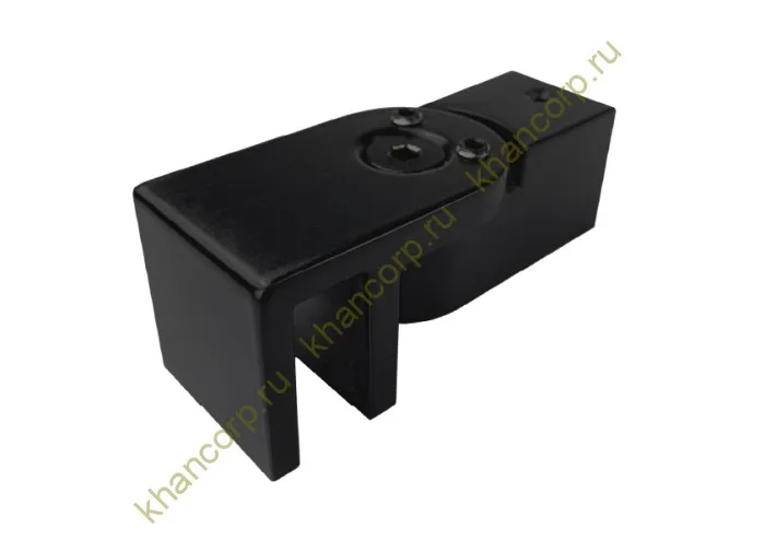 Держатель стекла FDC-50, 15х15 торцевой 0°-180°, нержавейка/черный