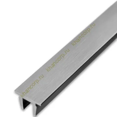 Верхняя заглушка FDPA-500.1 для п-образного профиля 19х13х2 мм, 1 м, алюминий/матовый