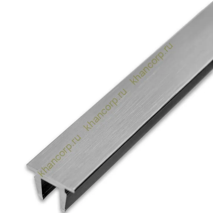 Верхняя заглушка FDPA-500.1 для п-образного профиля 19х13х2 мм, 1 м, алюминий/матовый