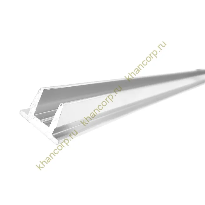 Верхняя заглушка FDPA-500.1 для п-образного профиля 19х13х2 мм, 1 м, алюминий/матовый