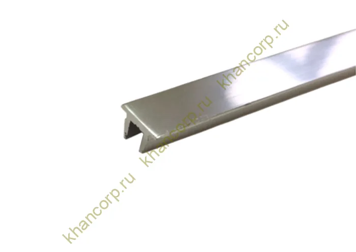 Верхняя заглушка FDPA-500.1 для п-образного профиля 19х13х2 мм, 1 м, алюминий/матовый