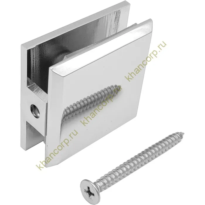 Коннектор Бета β FDK-22 стена-стекло 90˚, латунь/хром