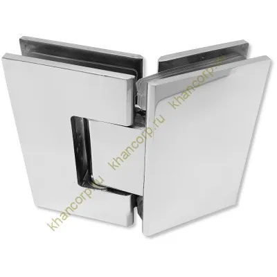 Петля Альфа α FDP-14E стекло-стекло 135˚, нержавейка/полированный