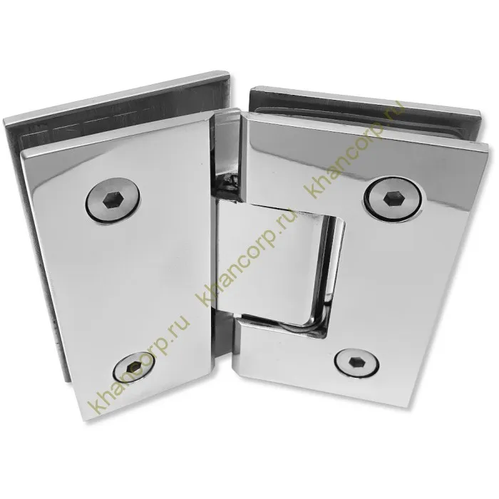 Петля Альфа α FDP-14E стекло-стекло 135˚, нержавейка/полированный