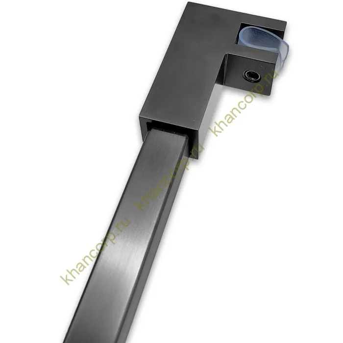 Держатель стекла FDC-61, 15х15 торцевой 90°, нержавейка/оружейная сталь