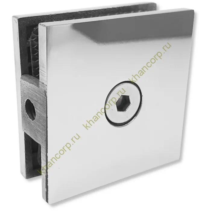  Коннектор Альфа FDK-12, FDK-12 стена-стекло 90˚ нержавейка/полированный