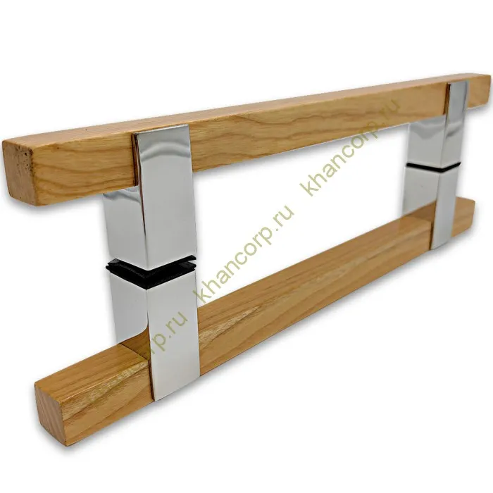 Ручка для сауны FDR-170, 20х220х320 мм, нержавейка/дерево/полированный