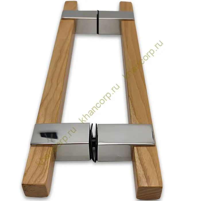 Ручка для сауны FDR-170, 20х220х320 мм, нержавейка/дерево/полированный