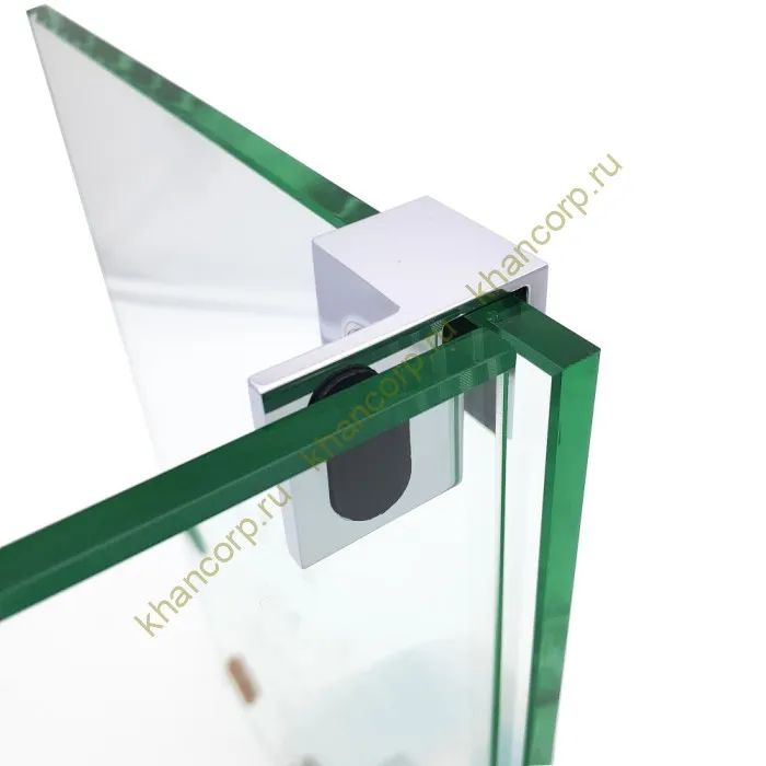 Дверной стопор FDA-06R правый 90˚ к стеклу латунь/хром