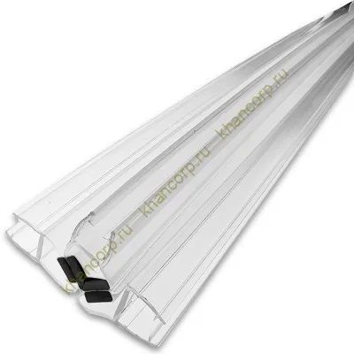 Уплотнитель Т-образный магнитный ПРЕМИУМ, прозрачный с белым магнитом, 2.5 м FDPP-517.8