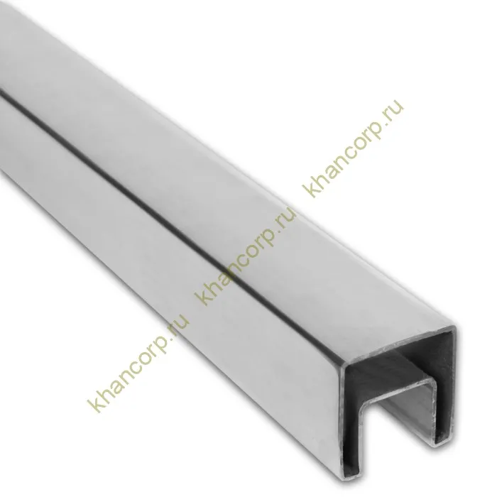 Поручень FOP-100, 40х40х1.5 длина 6 м, нержавейка/полированный