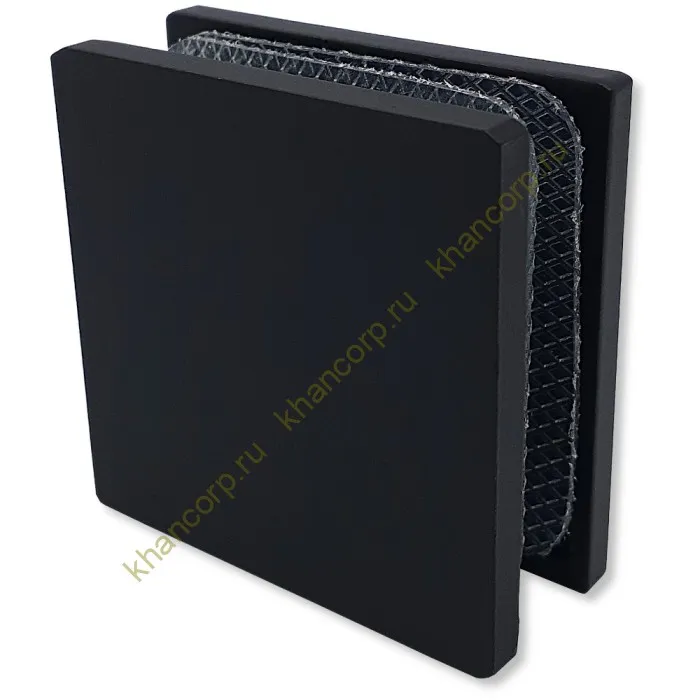 Коннектор Альфа α FDK-12 стена-стекло 90˚, нержавейка/черный